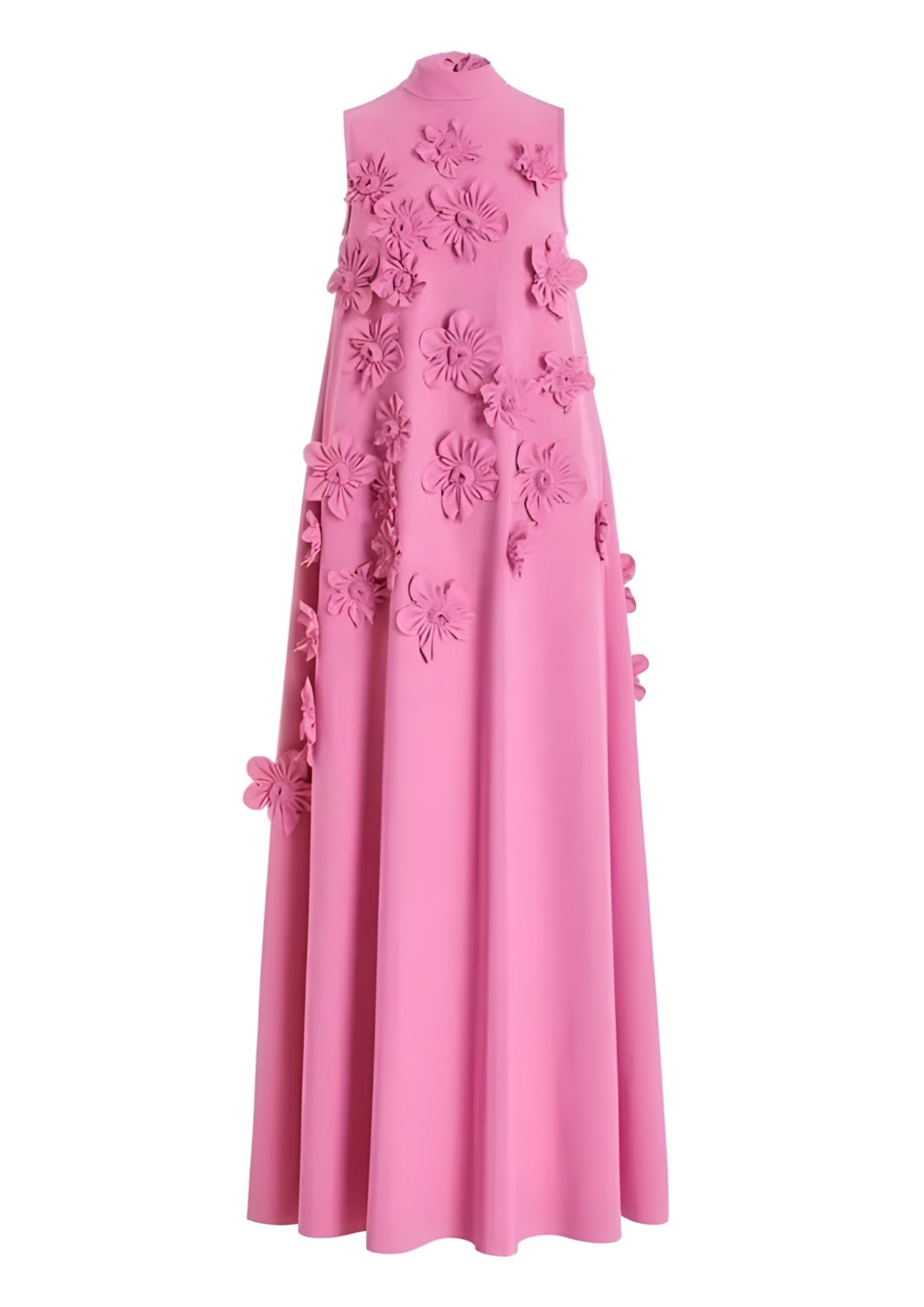 Maxi Abendkleid mit floralen Details – Ärmelloses Kleid für elegante Abende