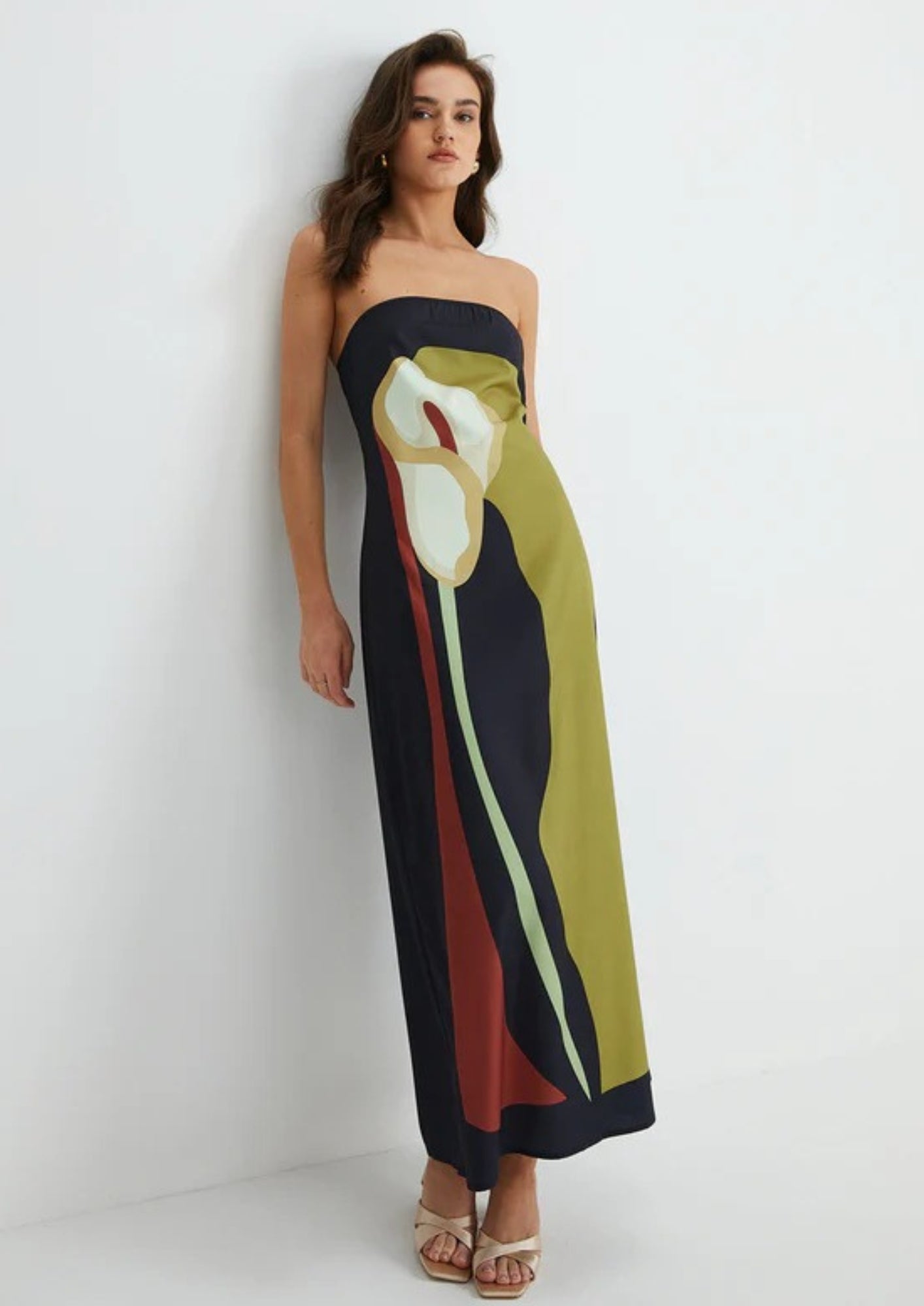 Maxi Abendkleid trägerlos – Langes Kleid mit geradem Schnitt für festliche Anlässe