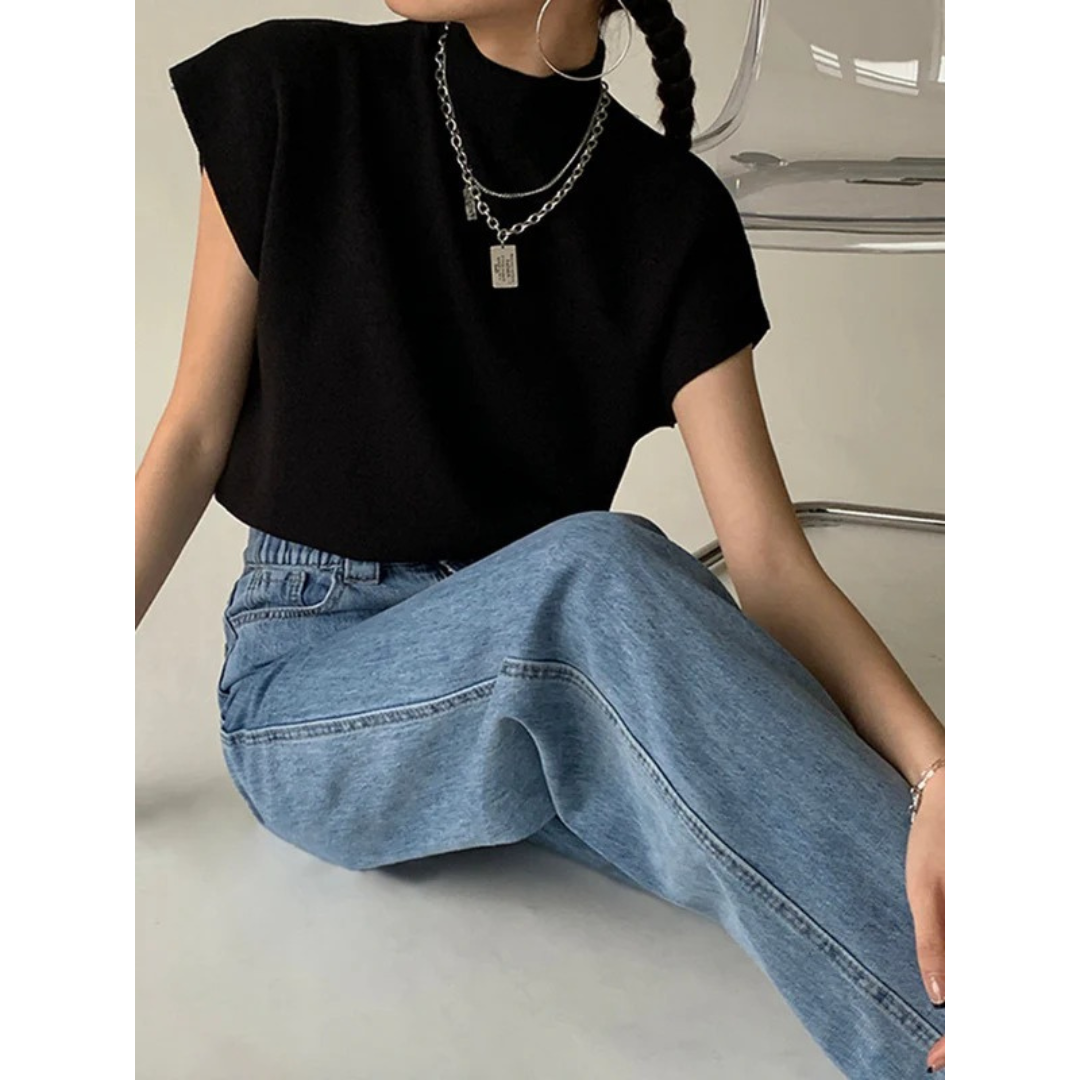 Melek | Damen Klassische Moderne Bluse Alltag