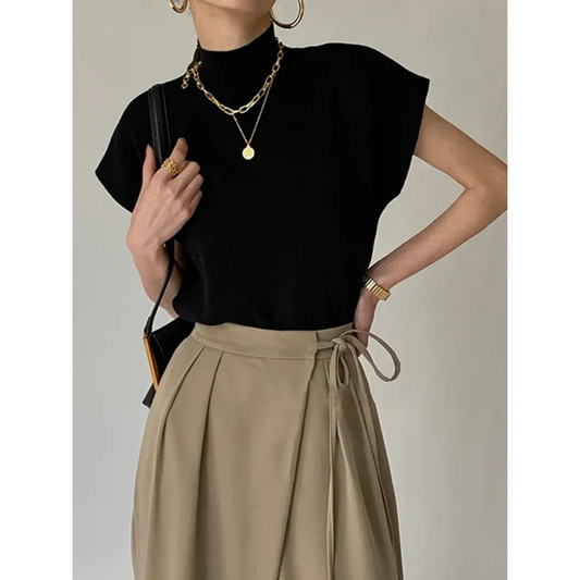 Melek | Damen Klassische Moderne Bluse Alltag