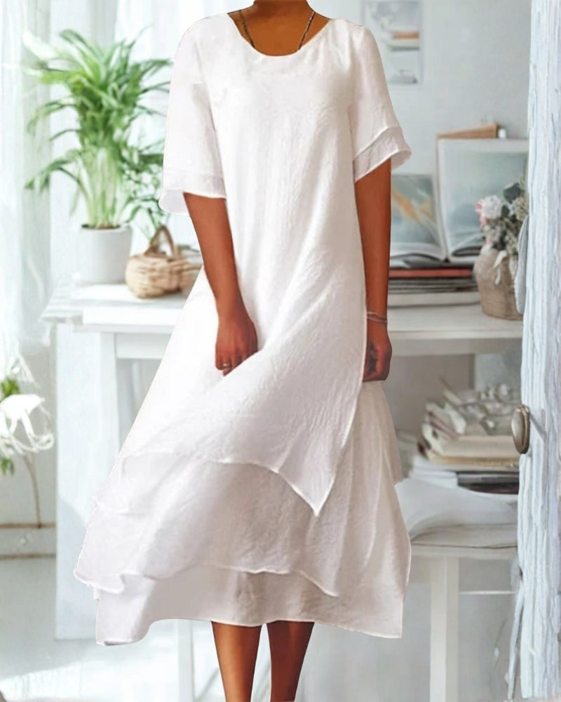 Midi Abendkleid mit fließender Silhouette – Kleid Hochzeitsgast für besondere Anlässe