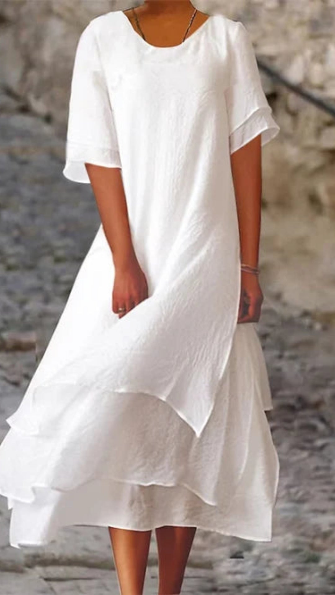 Midi Abendkleid mit fließender Silhouette – Kleid Hochzeitsgast für besondere Anlässe