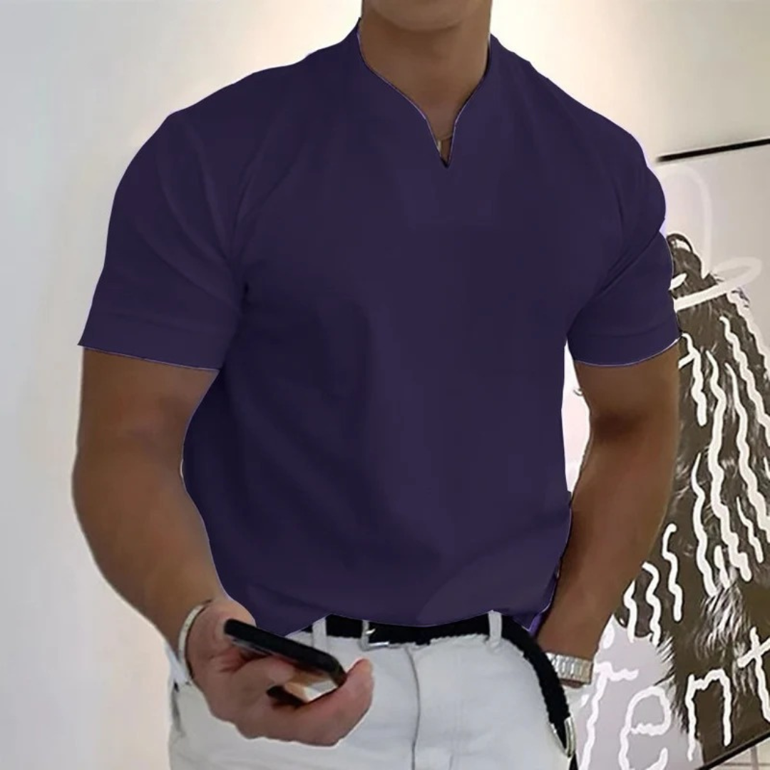 Milan | Herren T Shirt Mit V Ausschnitt Für Alltag Schlicht