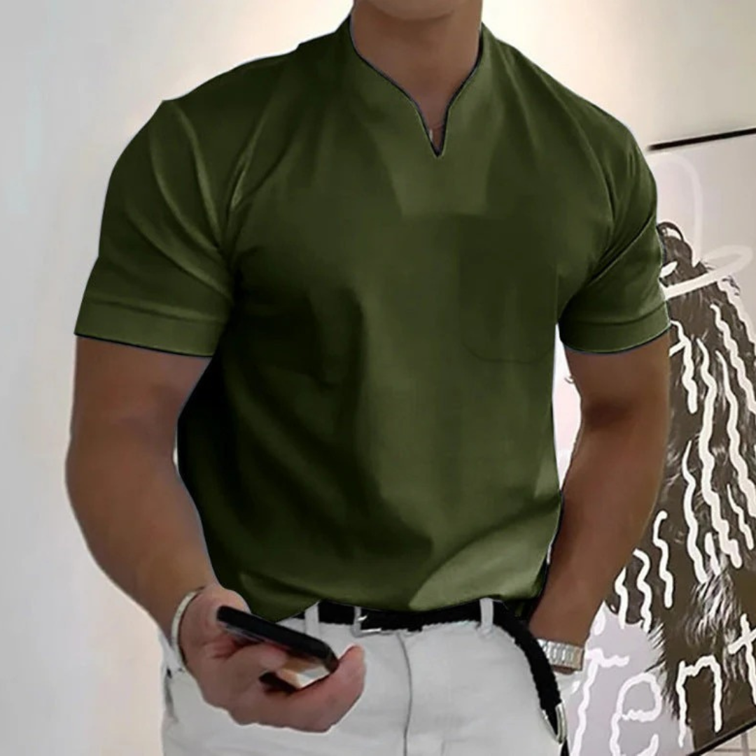 Milan | Herren T Shirt Mit V Ausschnitt Für Alltag Schlicht