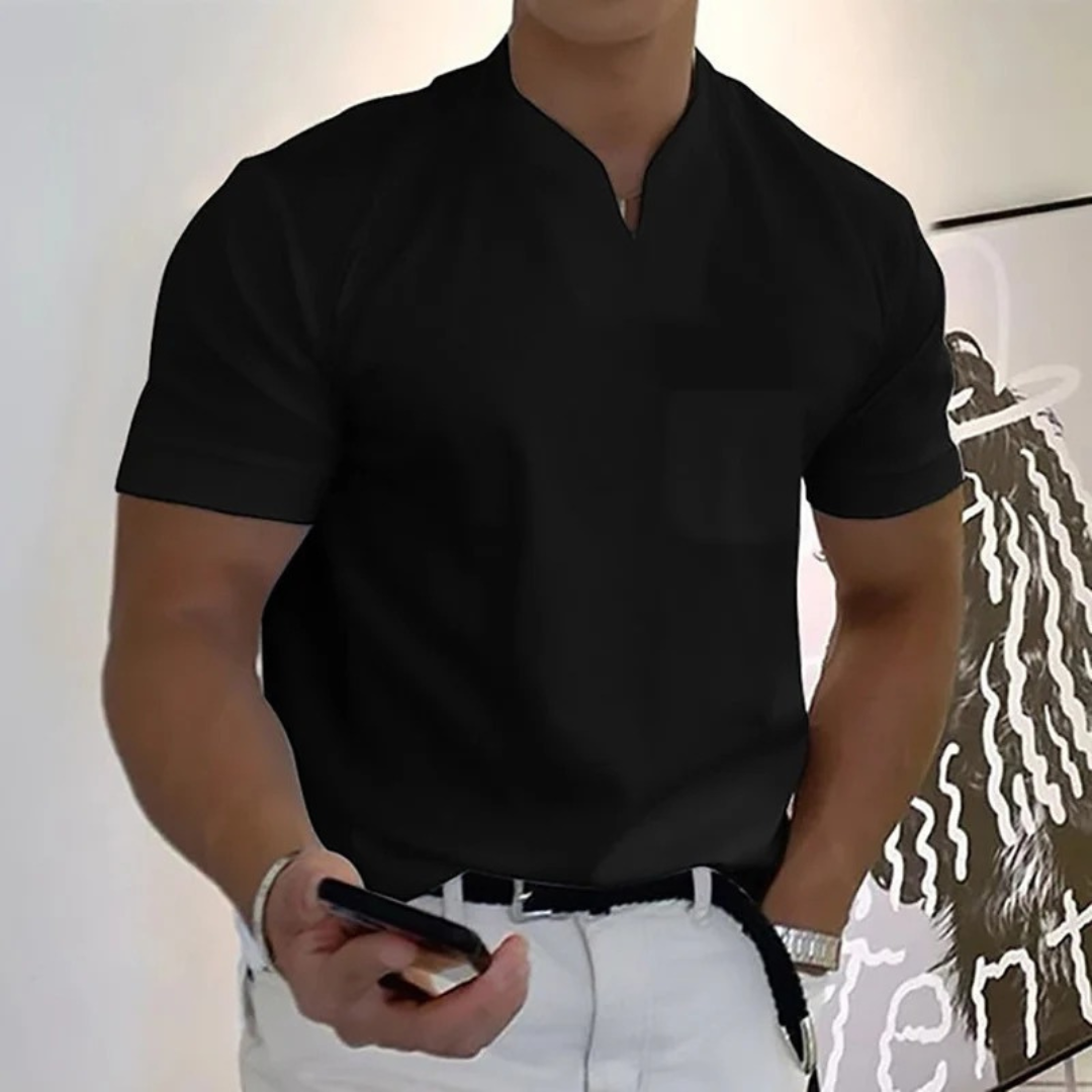 Milan | Herren T Shirt Mit V Ausschnitt Für Alltag Schlicht