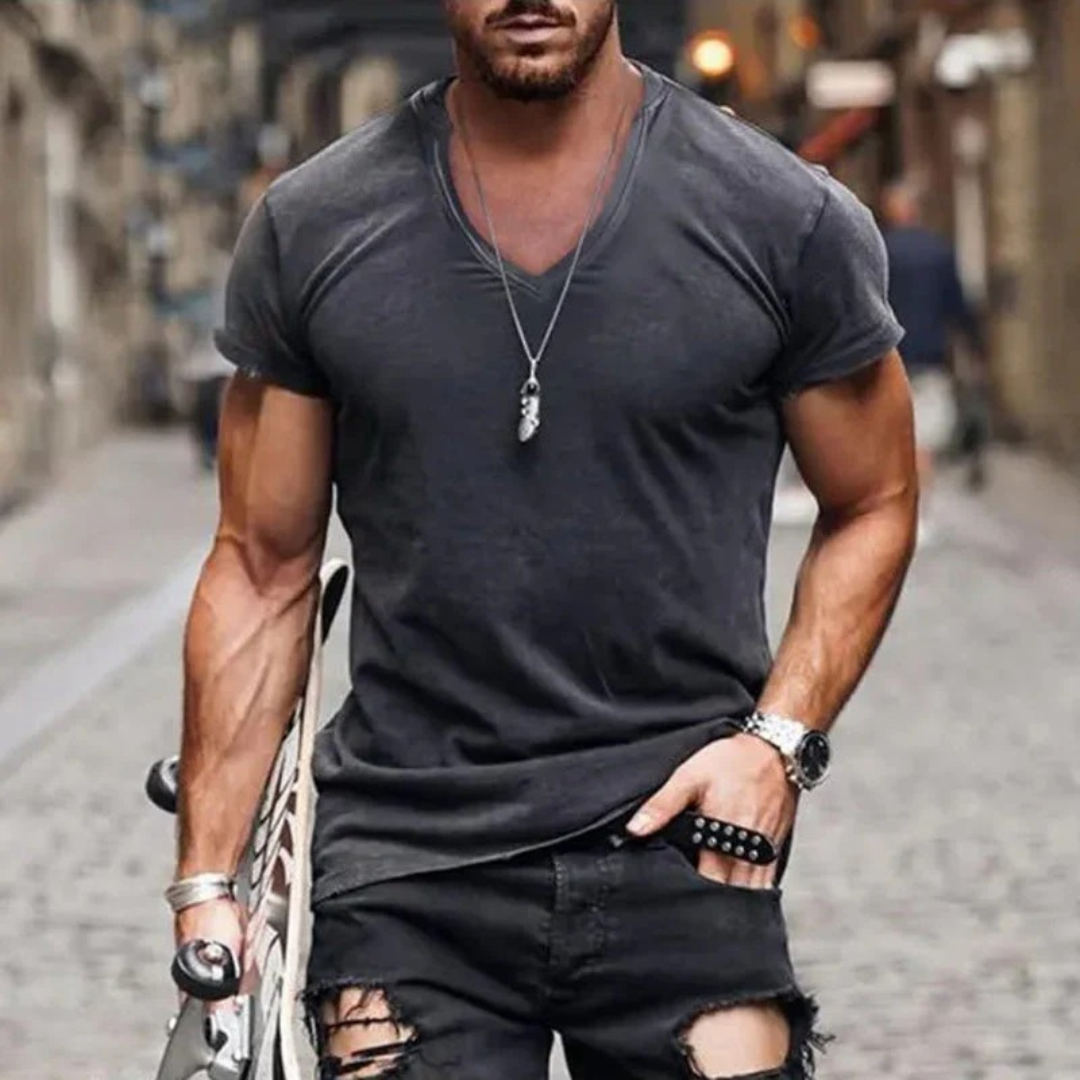 Miro | Herren T Shirt V Ausschnitt Für Freizeit