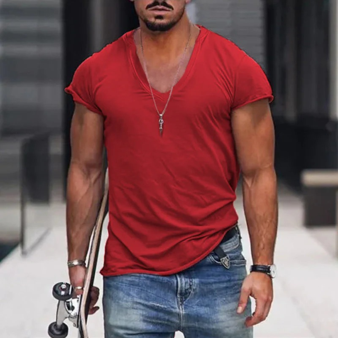 Miro | Herren T Shirt V Ausschnitt Für Freizeit