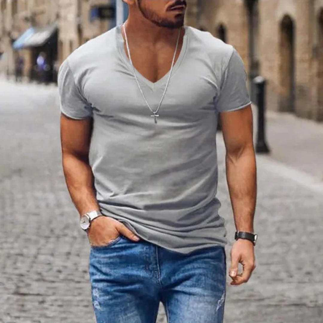 Miro | Herren T Shirt V Ausschnitt Für Freizeit