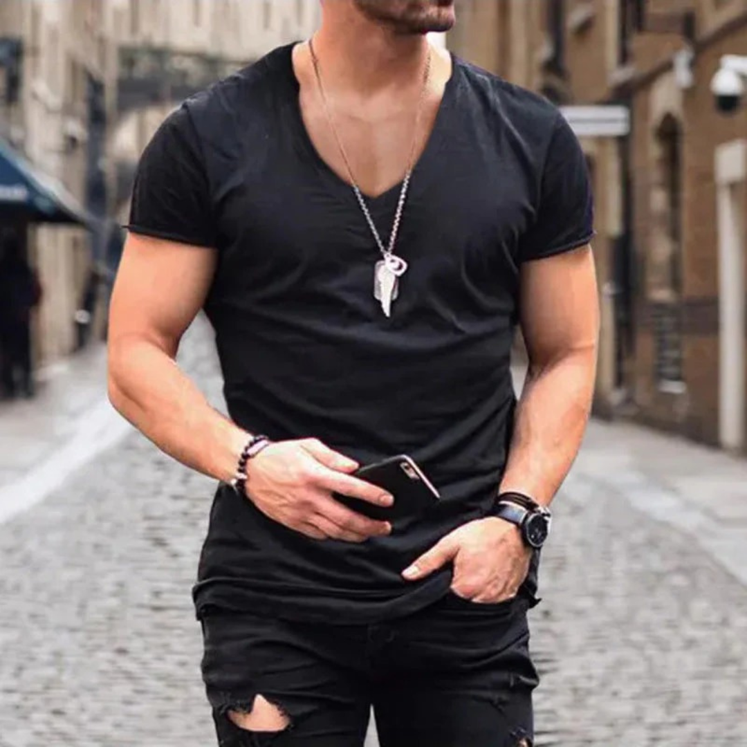 Miro | Herren T Shirt V Ausschnitt Für Freizeit