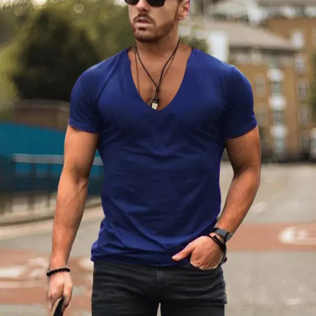 Miro | Herren T Shirt V Ausschnitt Für Freizeit