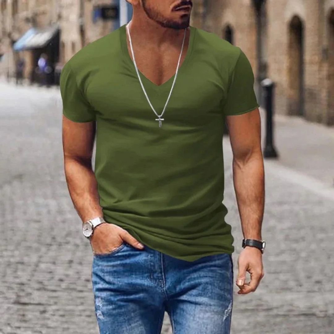 Miro | Herren T Shirt V Ausschnitt Für Freizeit