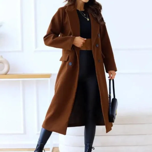 Moderner langer Winterjacke - einfarbig für Frauen