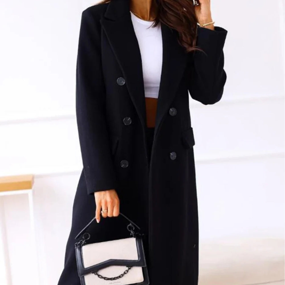 Moderner langer Winterjacke - einfarbig für Frauen