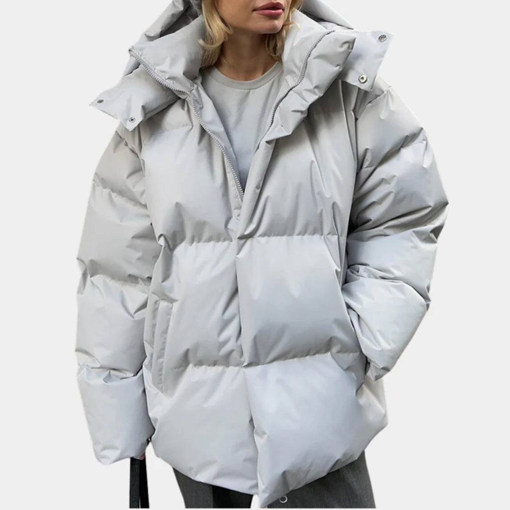 Modische Winterjacke für Damen - Lockere Steppjacke mit warmem Innenfutter