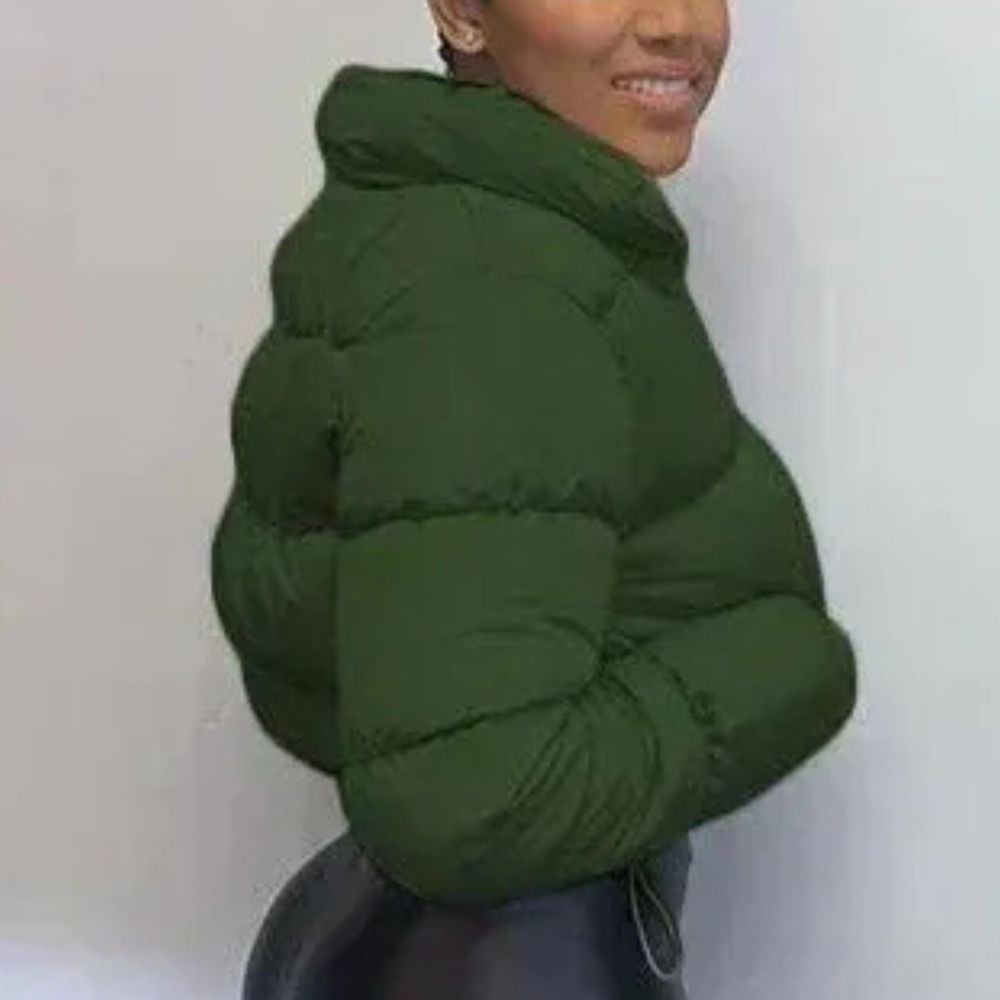 Modische Winterjacke - Kurze Steppjacke für Damen mit Taschen