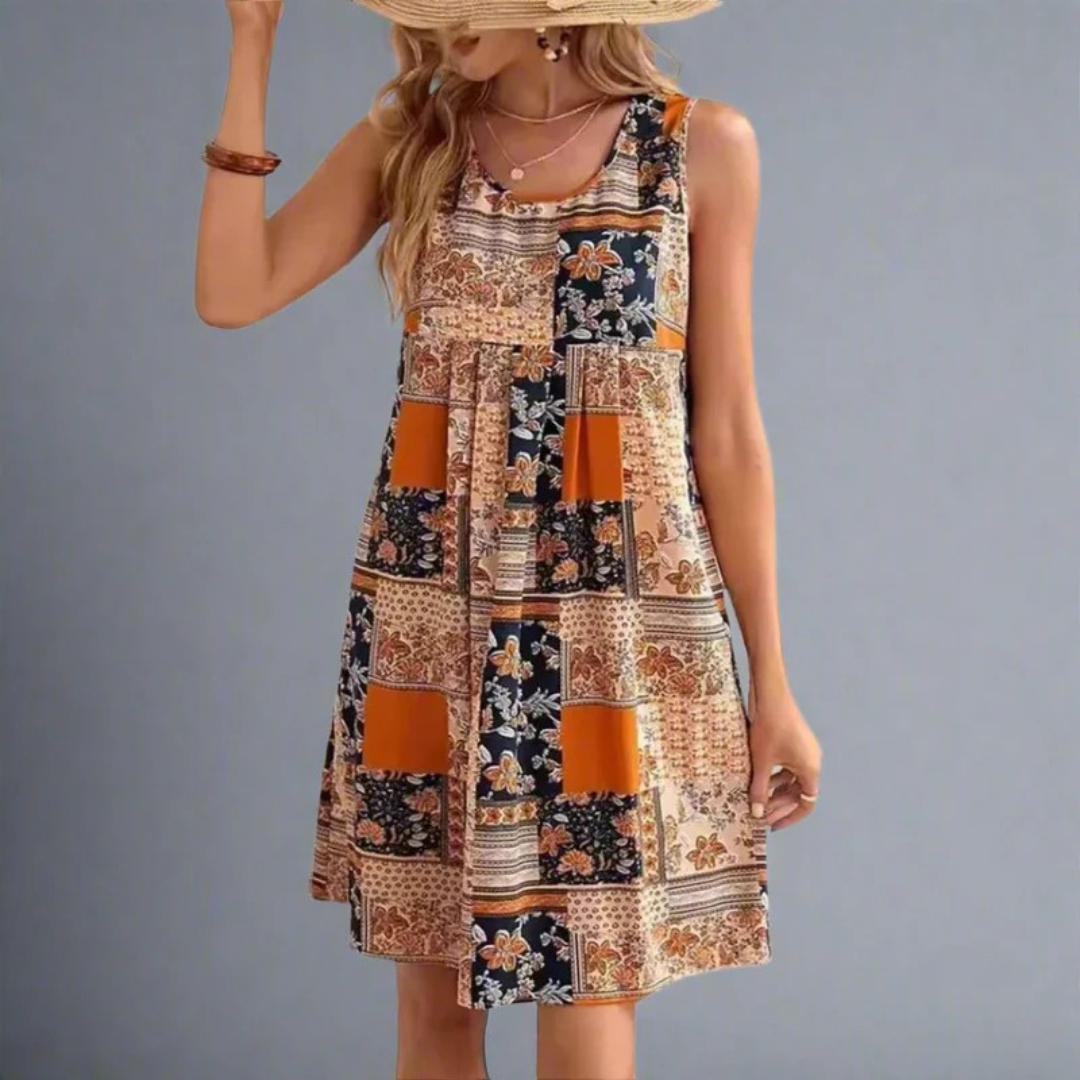 Natalia | Damen Sommerkleid Mini im Boho Stil