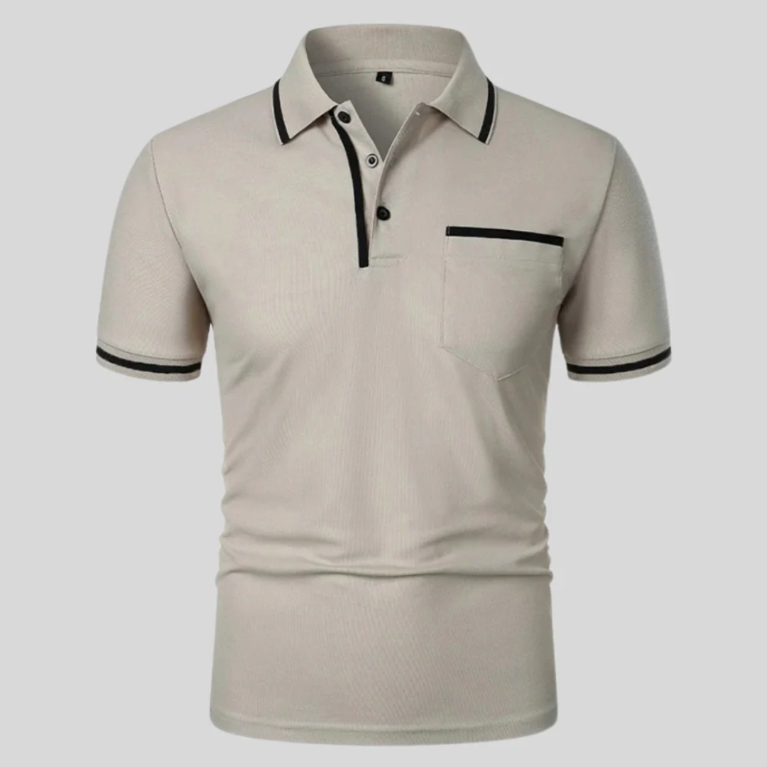 Nino | Herren Poloshirt Mit Kontrast Und Taschen Für Alltag