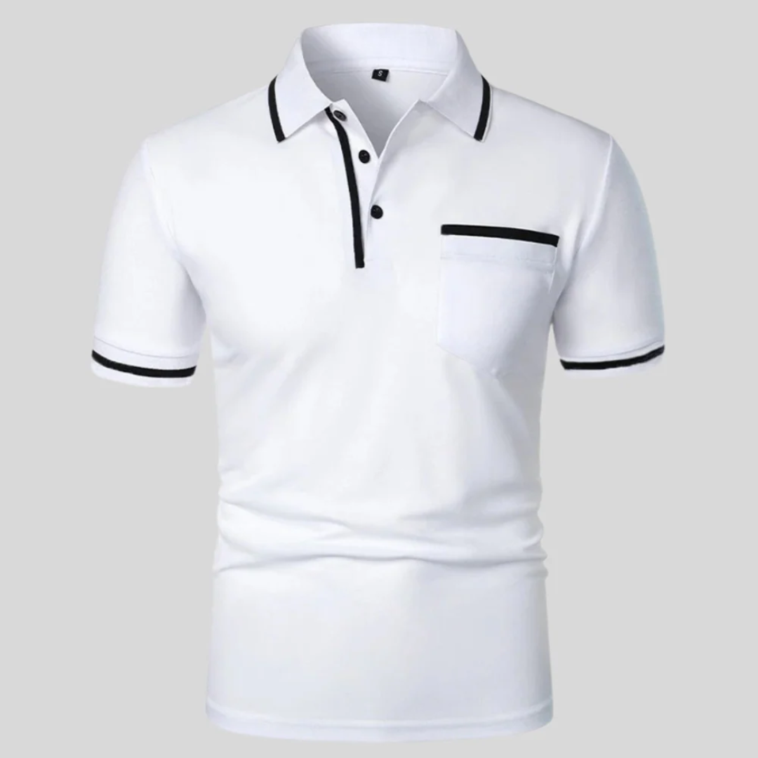 Nino | Herren Poloshirt Mit Kontrast Und Taschen Für Alltag