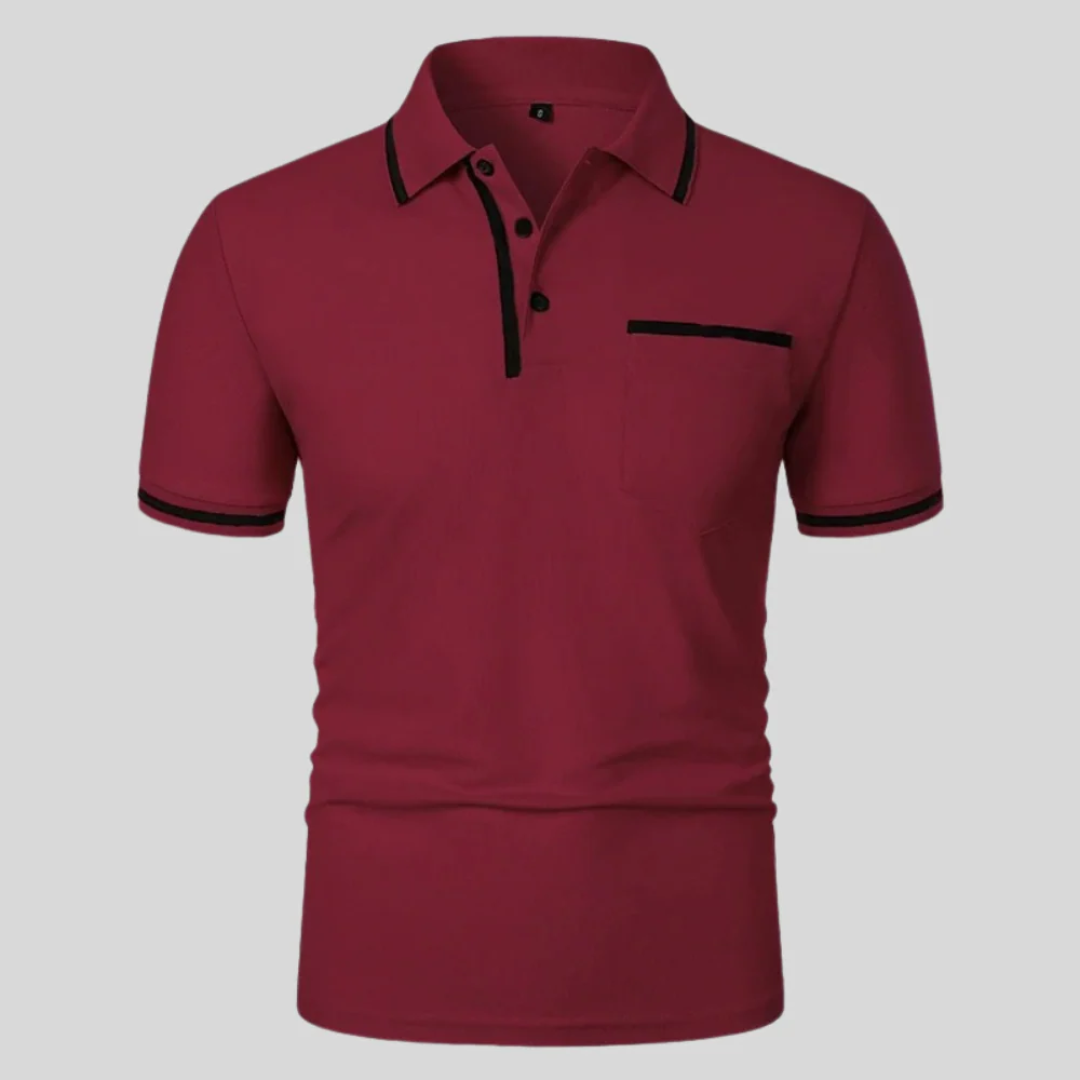Nino | Herren Poloshirt Mit Kontrast Und Taschen Für Alltag