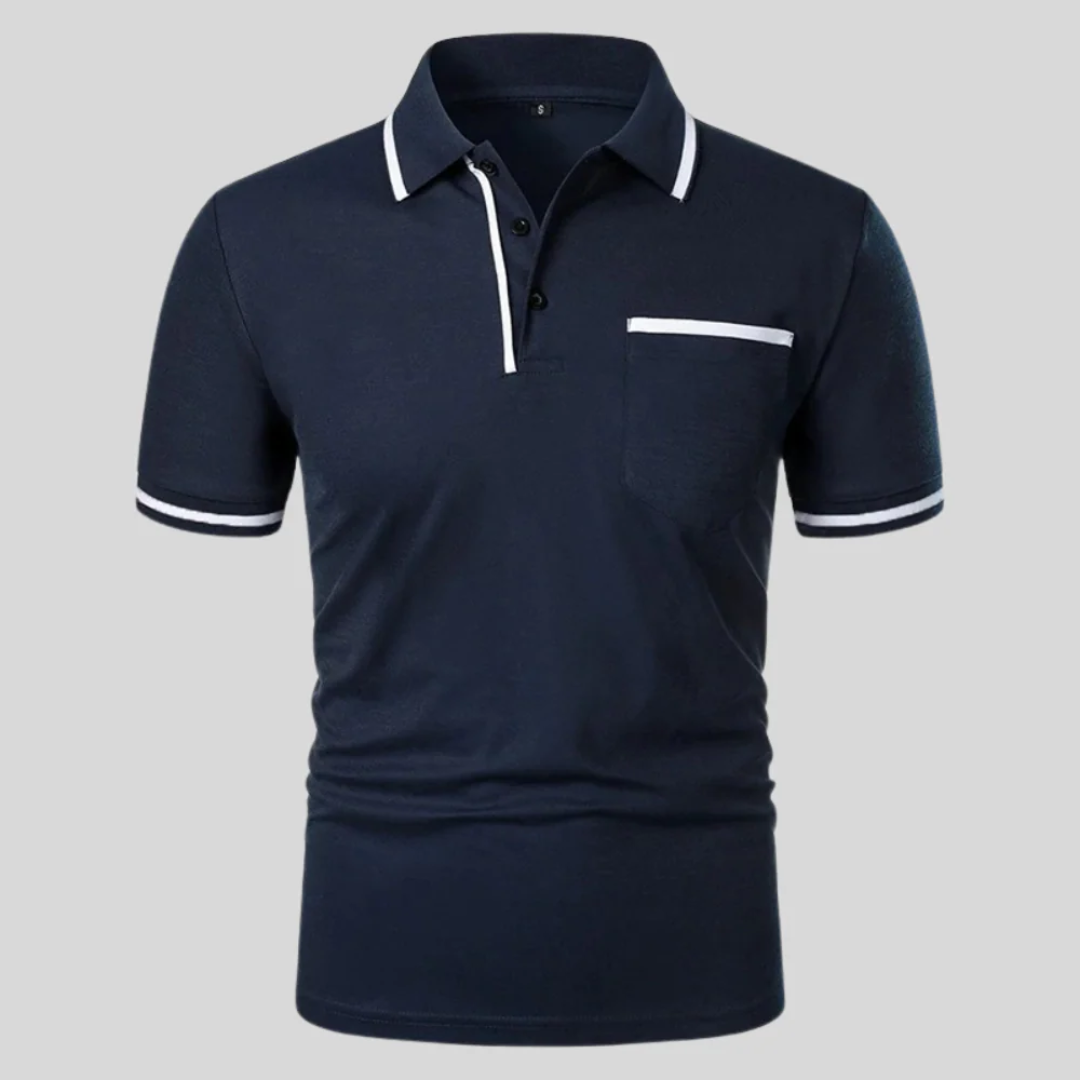 Nino | Herren Poloshirt Mit Kontrast Und Taschen Für Alltag