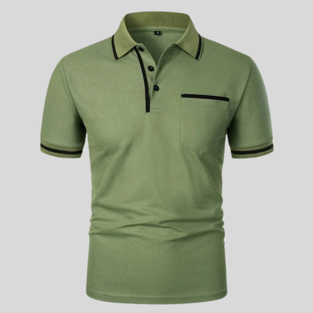 Nino | Herren Poloshirt Mit Kontrast Und Taschen Für Alltag