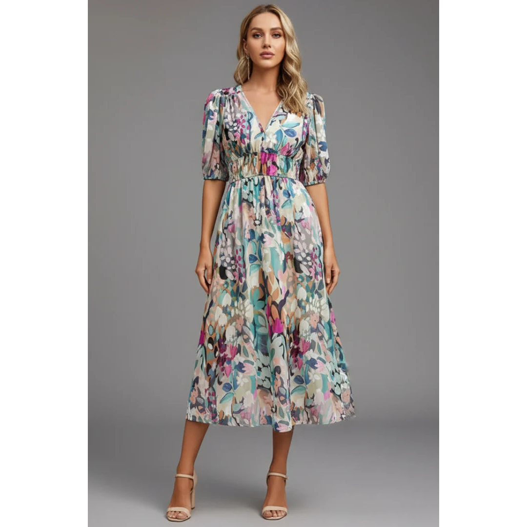 Noelle | Damen Midikleid Für Alltag Und Freizeit