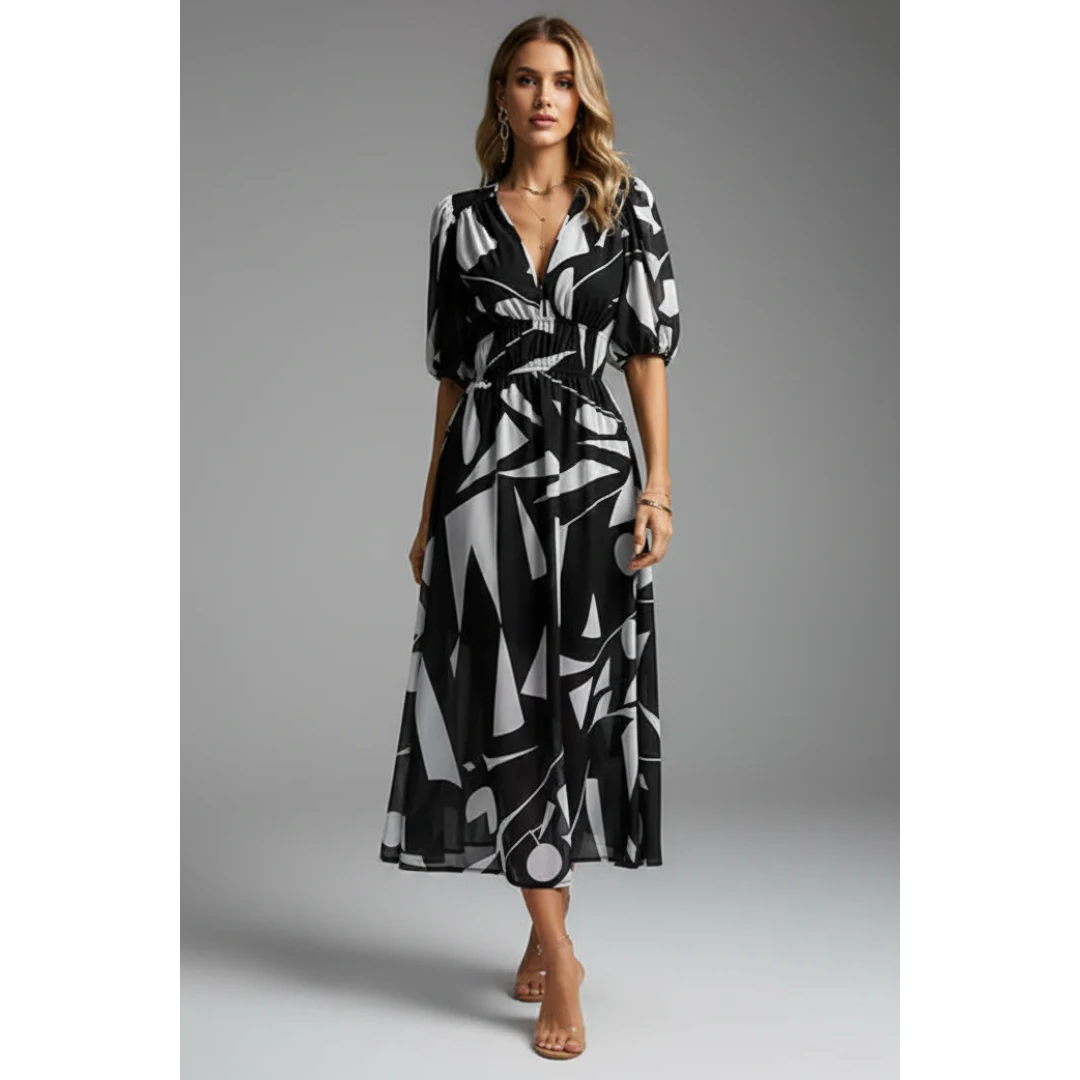 Noelle | Damen Midikleid Für Alltag Und Freizeit