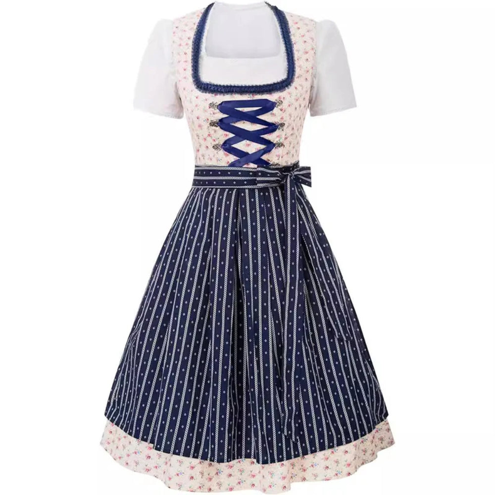 Oktoberfest Dirndl Kleider - Traditionelles bayerisches Blumenoutfit für Frauen