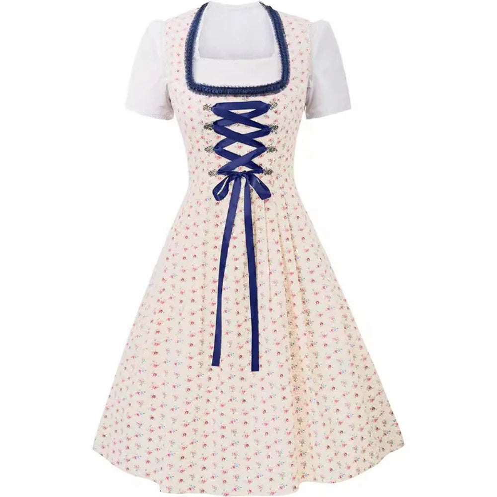 Oktoberfest Dirndl Kleider - Traditionelles bayerisches Blumenoutfit für Frauen