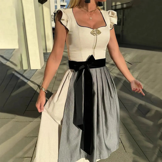 Oktoberfest-Dirndlkleider – Cannstatter weißes Kleid für den Sommer