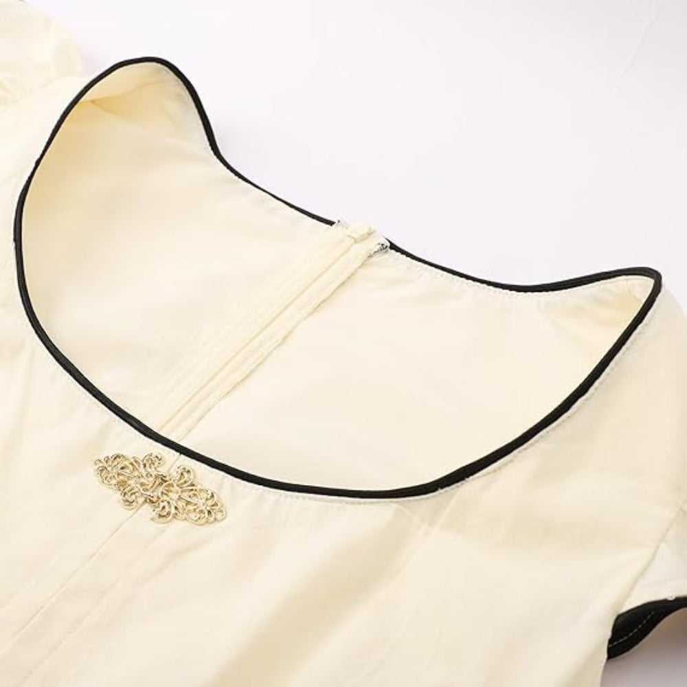 Oktoberfest-Dirndlkleider – Cannstatter weißes Kleid für den Sommer