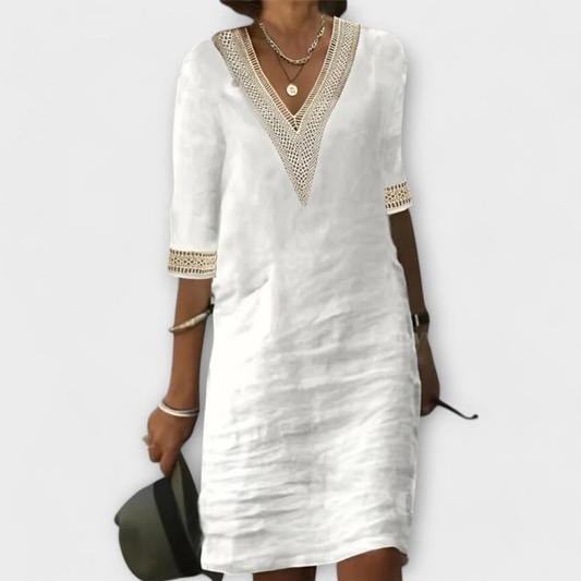 Olivia | Damen Sommerkleid Midi Boho Leicht Modern