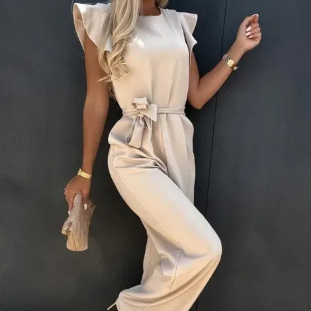 Overall mit gerafften Ärmeln und weiten Beinen - Damen Einteiler