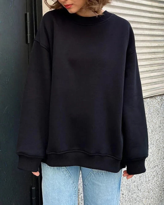 Oversized Pullover Damen – Bequemer Rundhalspullover für Freizeit und Alltag
