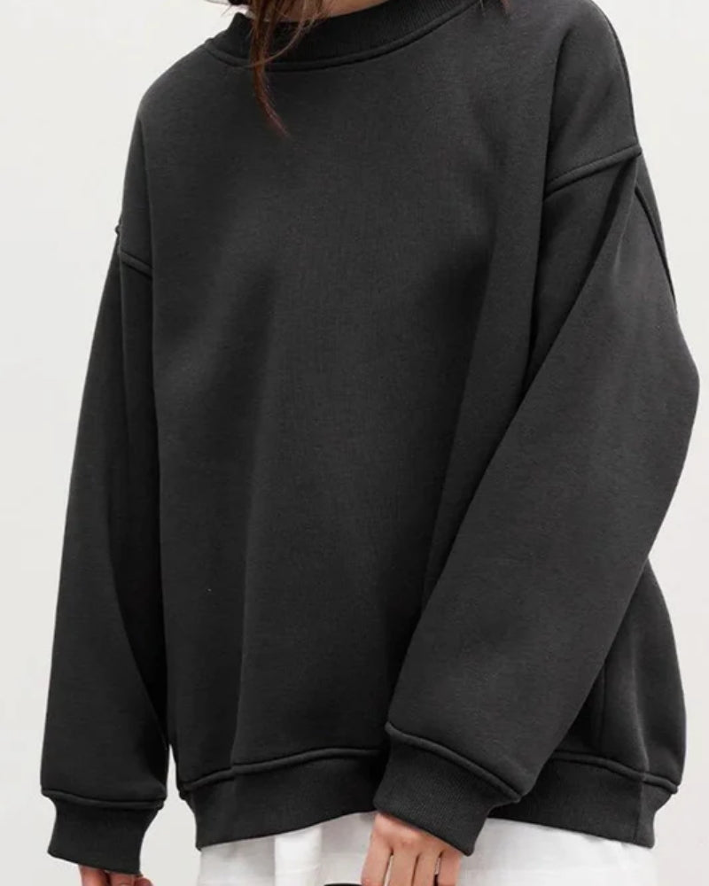 Oversized Pullover Damen – Bequemer Rundhalspullover für Freizeit und Alltag