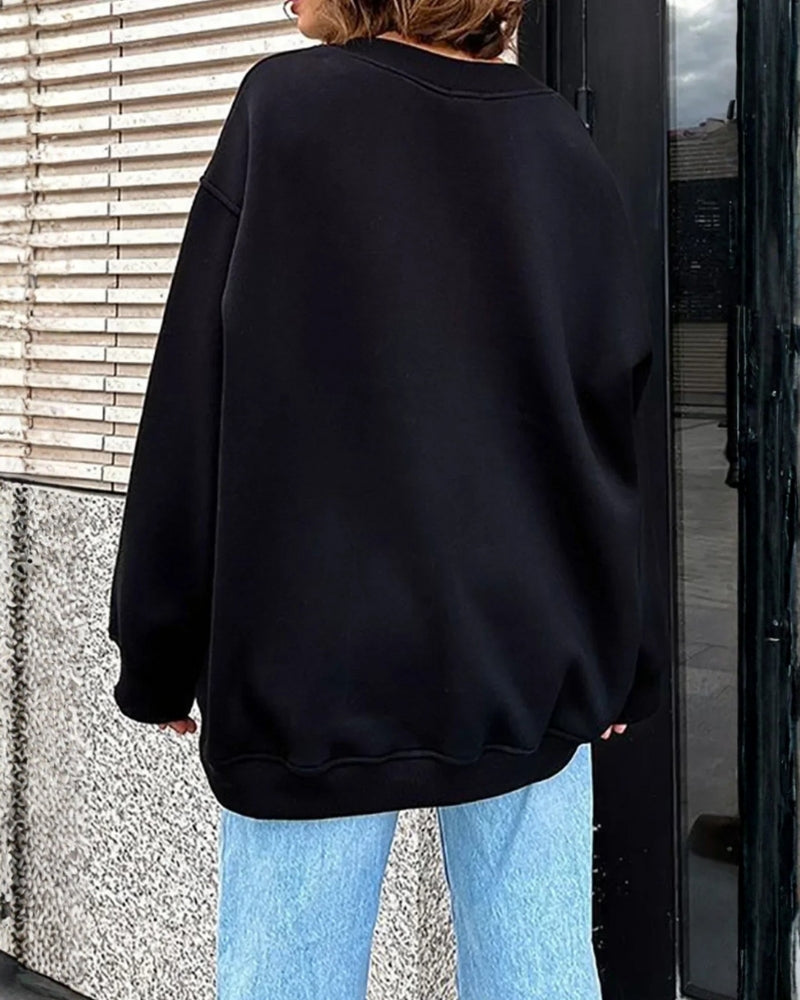 Oversized Pullover Damen – Bequemer Rundhalspullover für Freizeit und Alltag