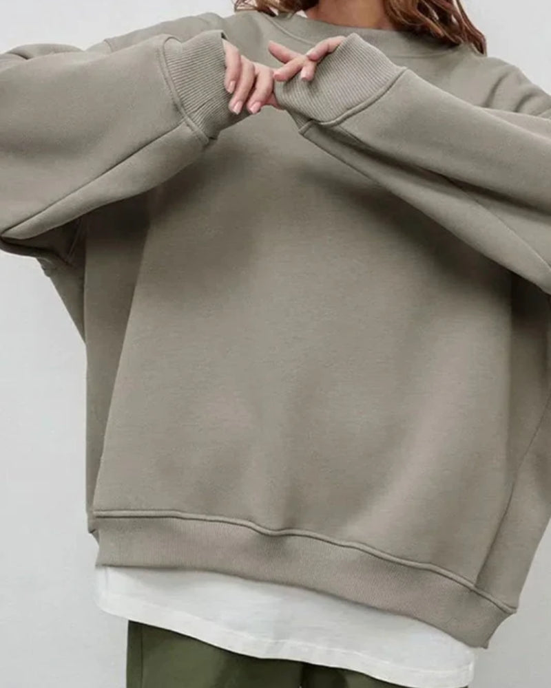 Oversized Pullover Damen – Bequemer Rundhalspullover für Freizeit und Alltag