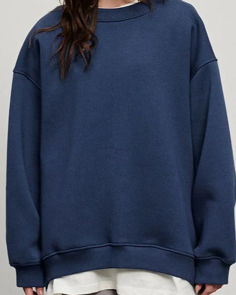 Oversized Pullover Damen – Bequemer Rundhalspullover für Freizeit und Alltag