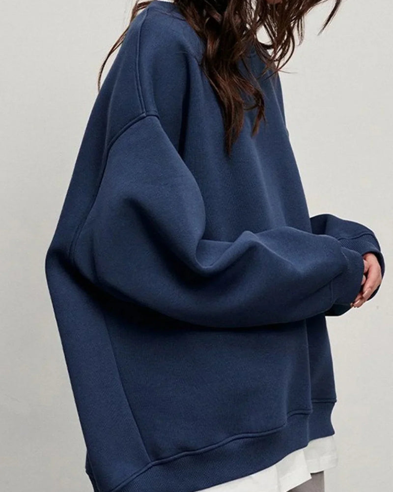 Oversized Pullover Damen – Bequemer Rundhalspullover für Freizeit und Alltag