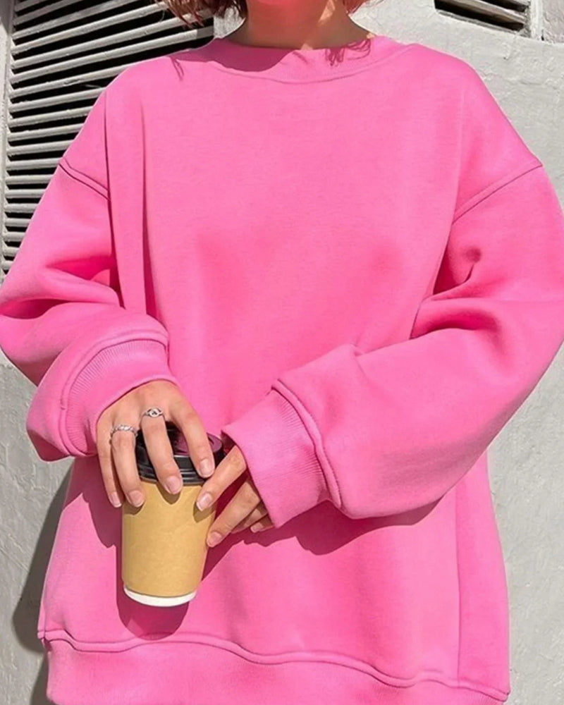 Oversized Pullover Damen – Bequemer Rundhalspullover für Freizeit und Alltag