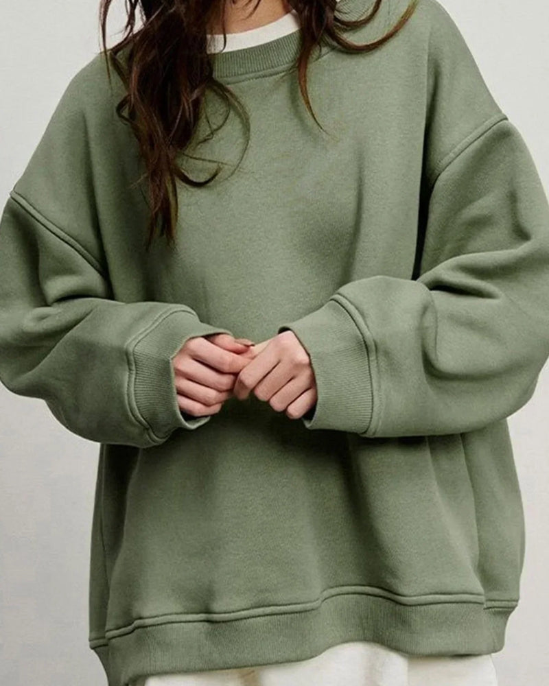 Oversized Pullover Damen – Bequemer Rundhalspullover für Freizeit und Alltag