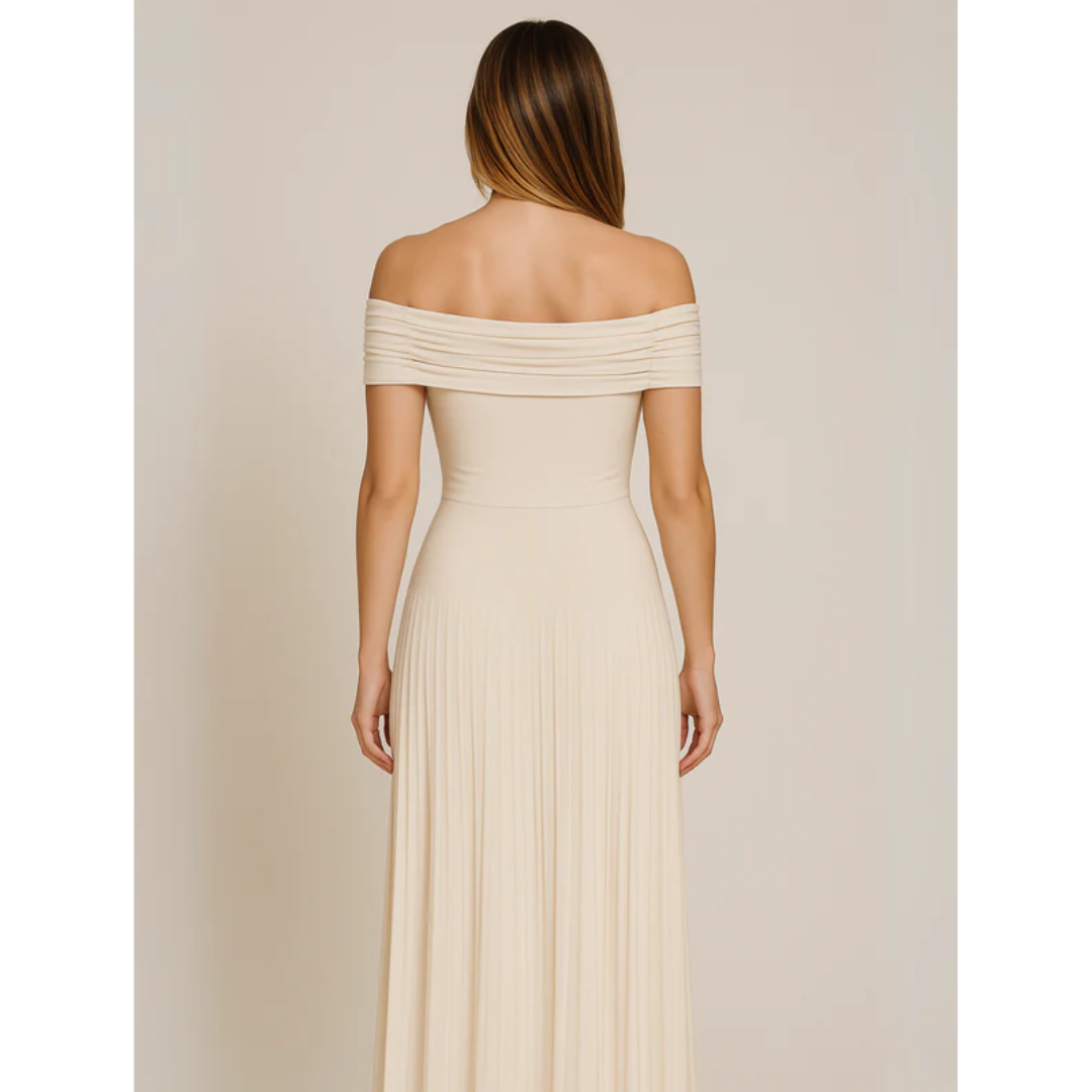 Petra | Damen Maxi Kleid Mit Falten Für Hochzeit