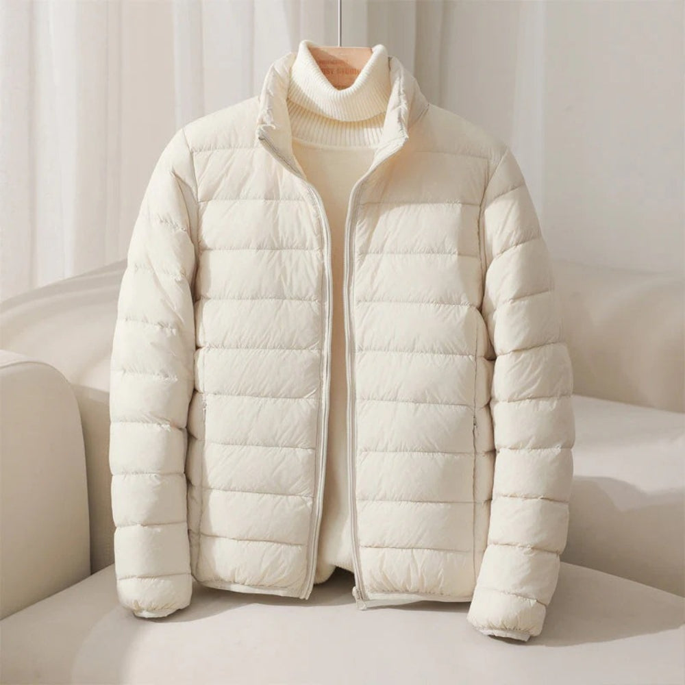 Puffer Winterjacke Damen – Leichte gesteppte Winterjacke in sanften Pastellfarben