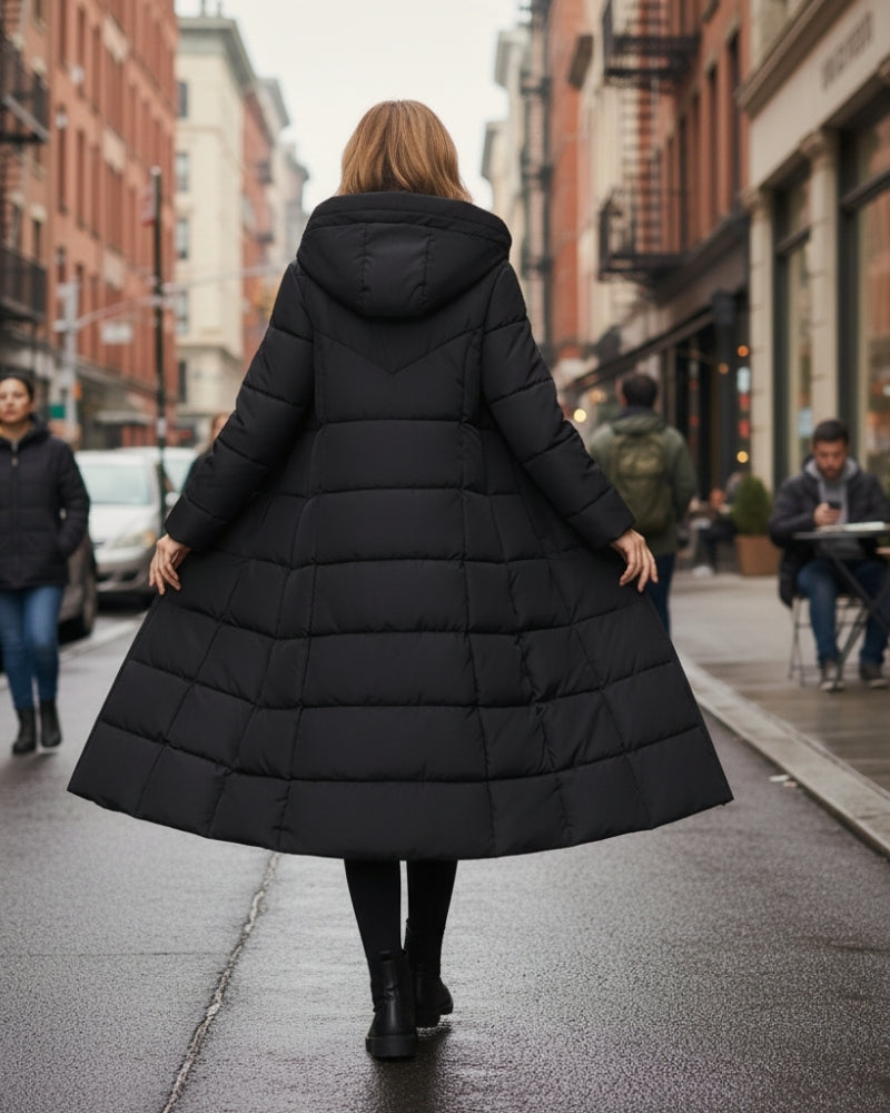 Puffer Winterjacke Mantel Damen – Langer Mantel für Wärme im Winter