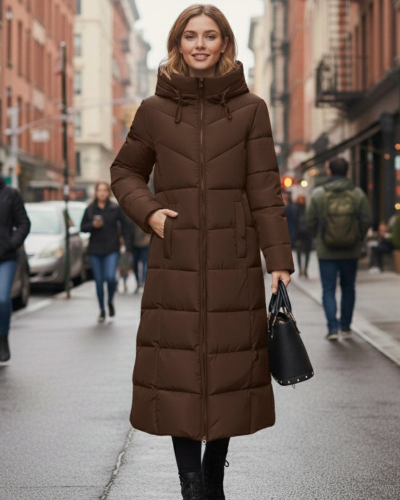 Puffer Winterjacke Mantel Damen – Langer Mantel für Wärme im Winter