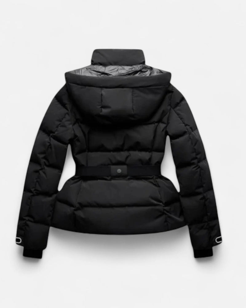 Pufferjacke für Damen – Mantel mit verstellbarem Gürtel und Struktur