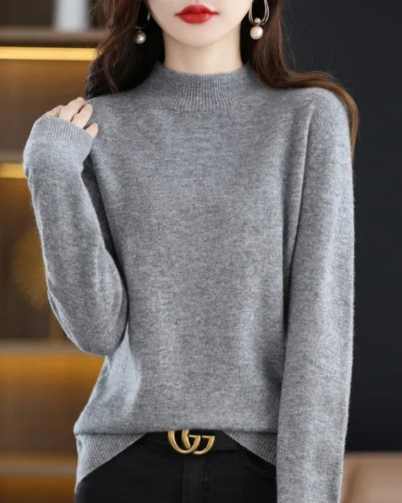 Pullover Damen – Wollpullover aus 100% Wolle für Herbst und Winter