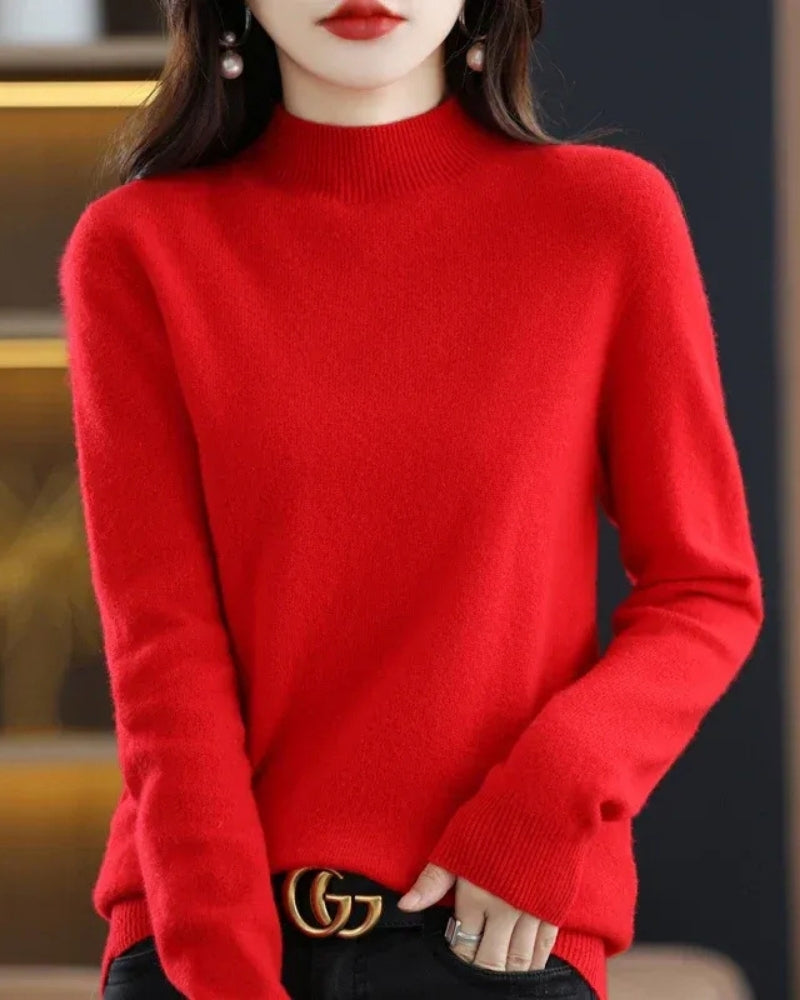 Pullover Damen – Wollpullover aus 100% Wolle für Herbst und Winter