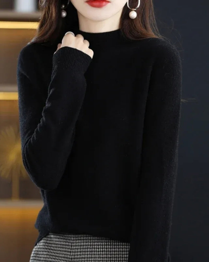 Pullover Damen – Wollpullover aus 100% Wolle für Herbst und Winter