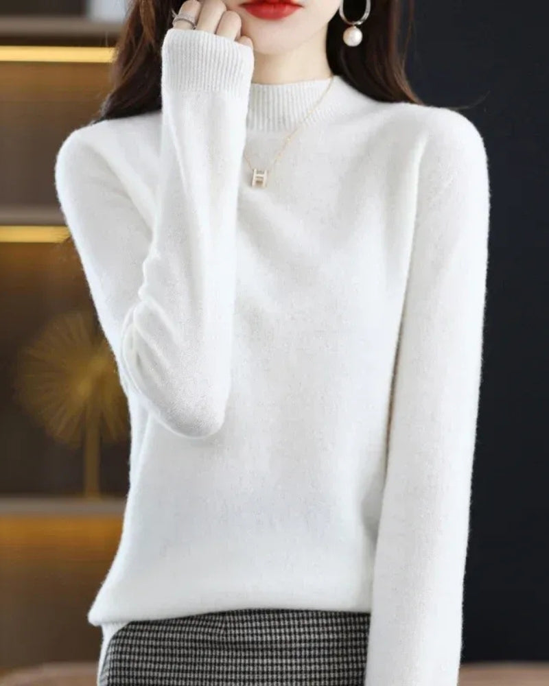 Pullover Damen – Wollpullover aus 100% Wolle für Herbst und Winter